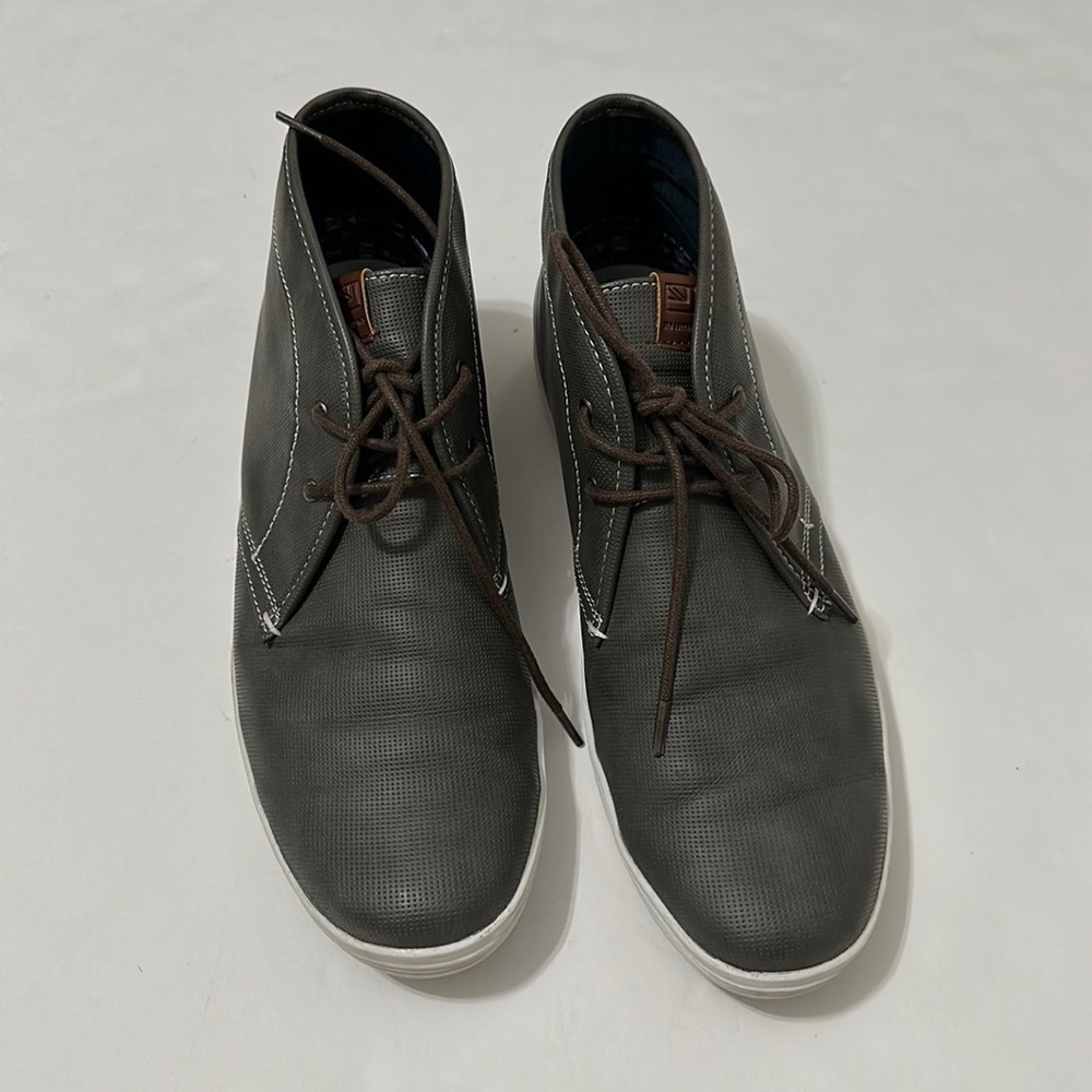 BEN Sherman Men’s Gray Lace Up Formal Casual Chukka Ankle Boots Shoes Size 12